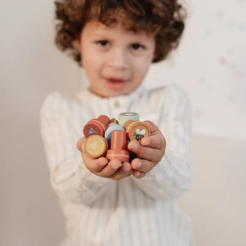 Little Dutch Razítka samobarvicí 16 ks Farma
