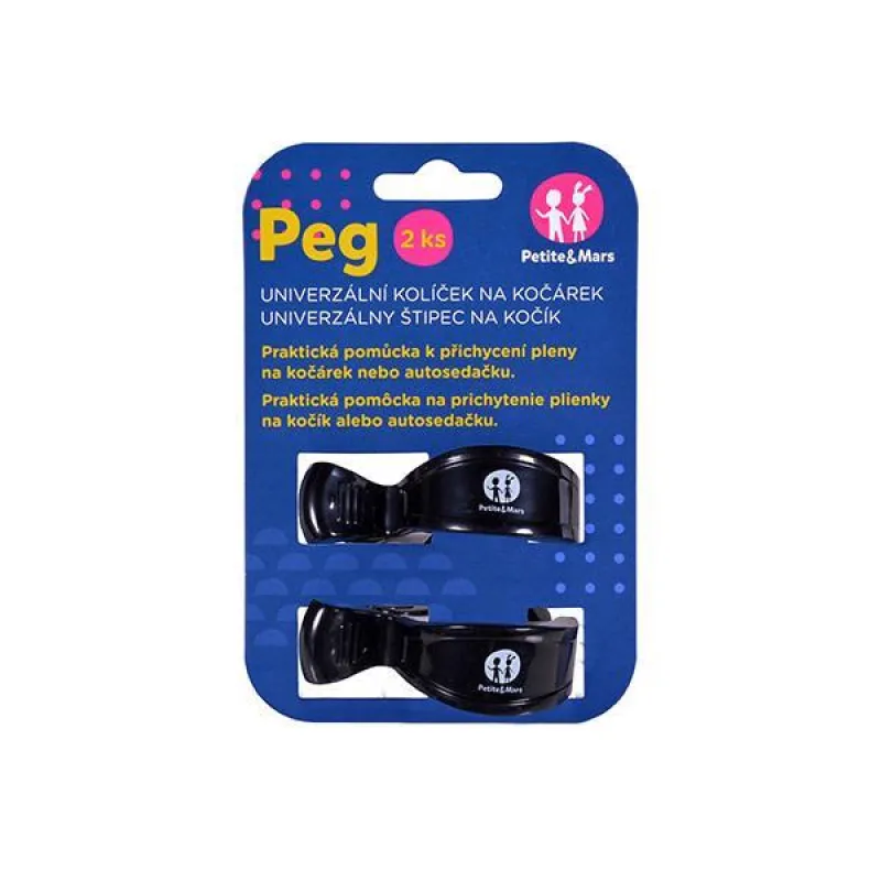 Petite&mars Kolíček PEG na kočár, 2ks