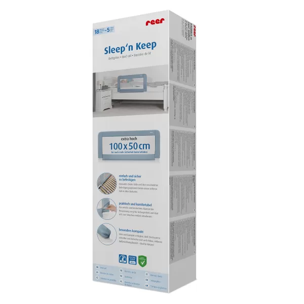 Reer Zábrana na postel 100cm blue/grey