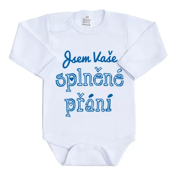 New Baby Body s potiskem Jsem Vaše splněné přání - dárkové balení