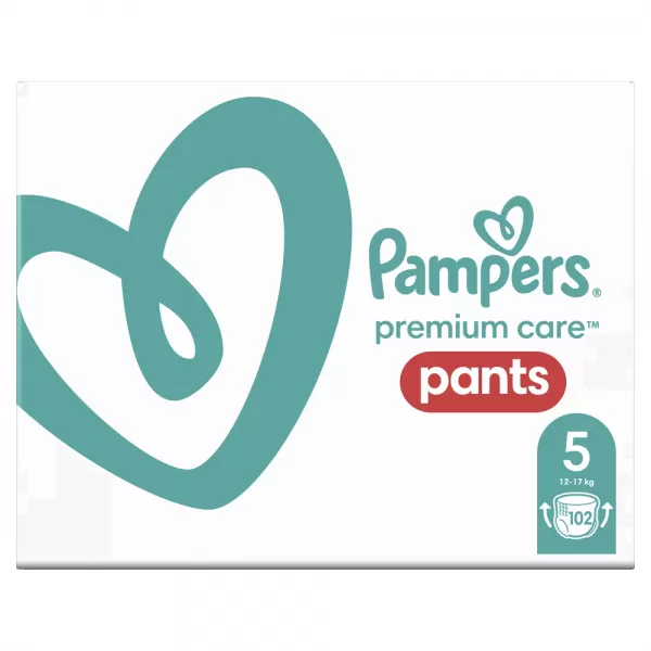 PAMPERS Premium Care Kalhotky plenkové vel. 5 (12-17 kg) 102 ks