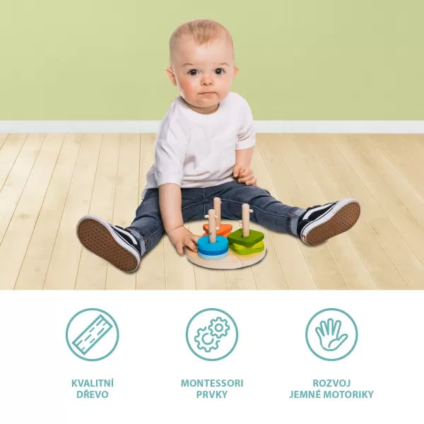 Zopa Dřevěná Montessori puzzle, Wood