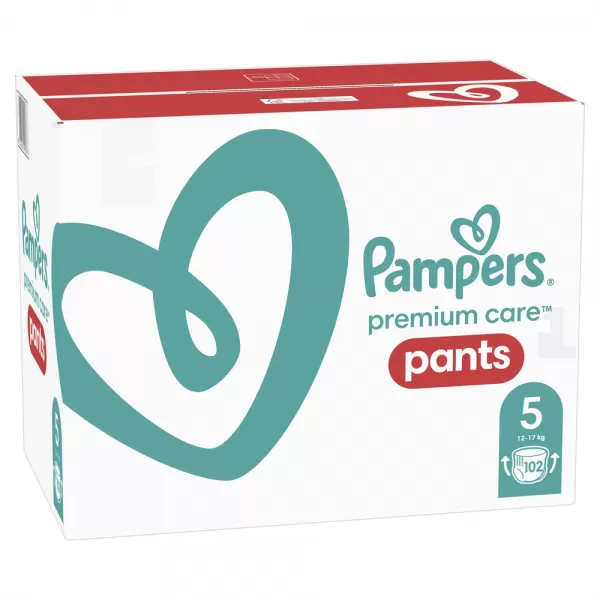 PAMPERS Premium Care Kalhotky plenkové vel. 5 (12-17 kg) 102 ks