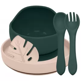 PETITE&MARS Set jídelní silikonový TAKE&MATCH 4 ks 6m+