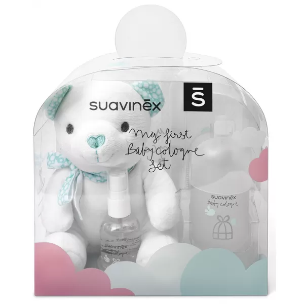 SUAVINEX Sada MEDVÍDEK A PARFÉM BABY COLOGNE 100+50 ml