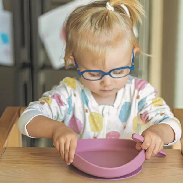 PETITE&MARS Set jídelní silikonový TAKE&MATCH 2 ks talíř + miska 6m+