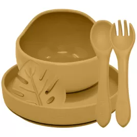 PETITE&MARS Set jídelní silikonový TAKE&MATCH 4 ks 6m+