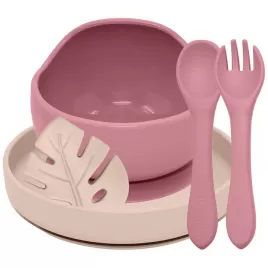 PETITE&MARS Set jídelní silikonový TAKE&MATCH 4 ks 6m+