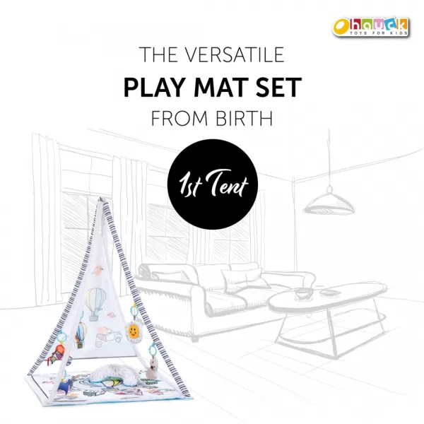 Hauck Hrací deka 1st TENT se závěsnými hračkami