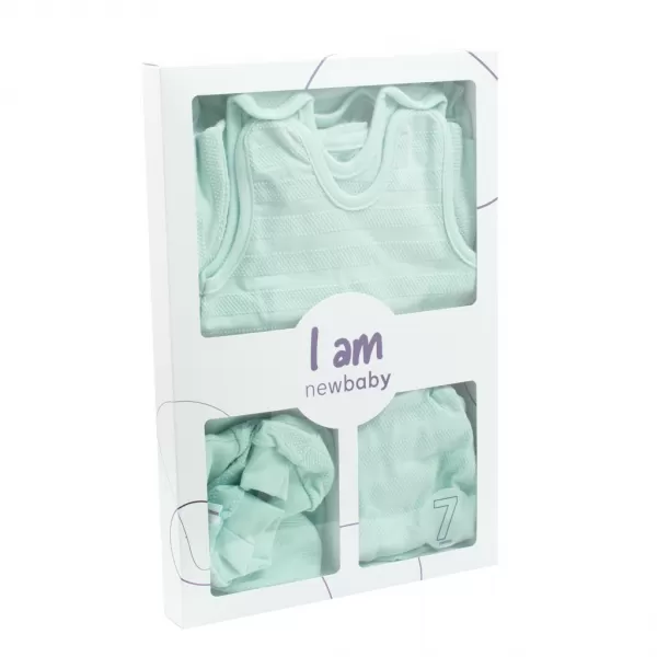 New Baby 7-dílná kojenecká soupravička do porodnice I AM mátová