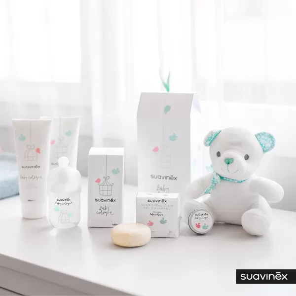 SUAVINEX Sada MEDVÍDEK A PARFÉM BABY COLOGNE 100+50 ml