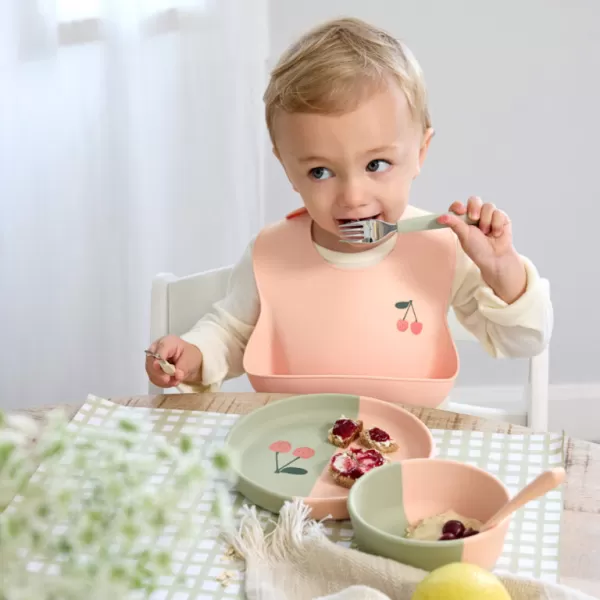 Lässig Cutlery with Silicone Handle 3pcs Happy Fruits