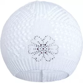 New Baby Pletená čepička kytička