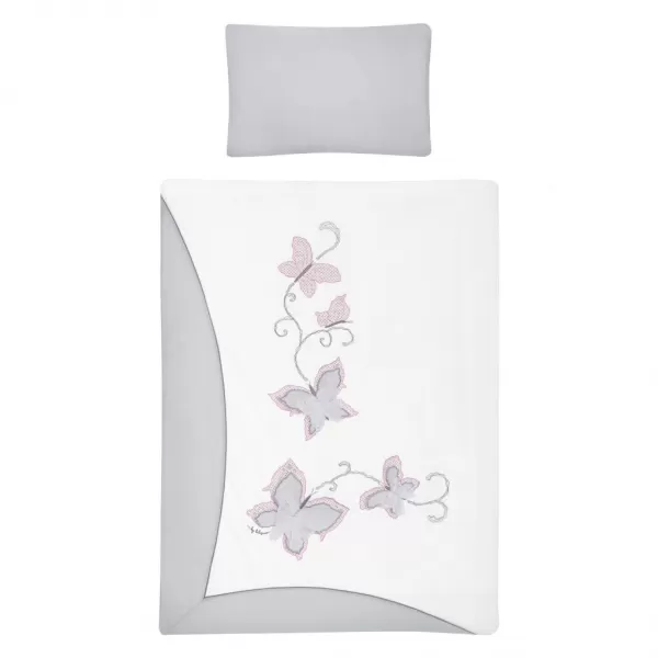 Belisima 5-dílné ložní povlečení Butterfly 100/135 šedé