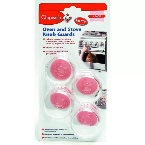 Clippasafe Ochranné knoflíky sporák 4ks, Transparent