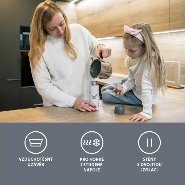 Zopa Termoska na tekutiny se silikonovým držákem 400 ml