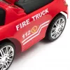 Baby Mix Dětské odrážedlo se zvukem a vodící tyčí HASIČI červené