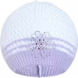 New Baby Pletená čepička kytička