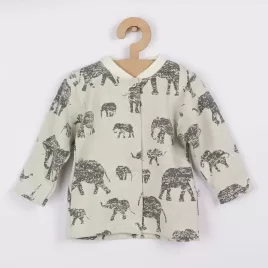 Baby Service Kojenecký kabátek Sloni šedý