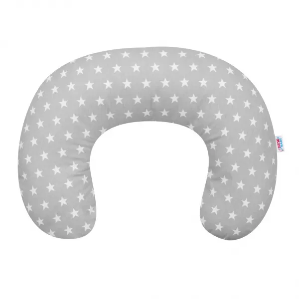 New Baby Kojící polštář Hvězdičky šedý