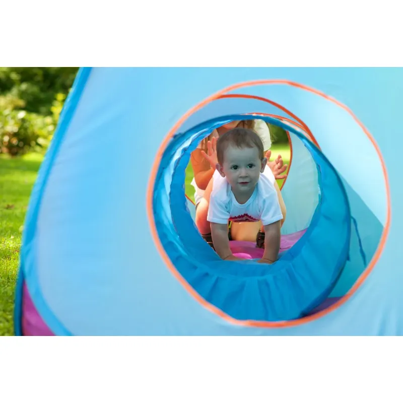 Baby Mix Dětský stan 3v1 oranžovo-modrý