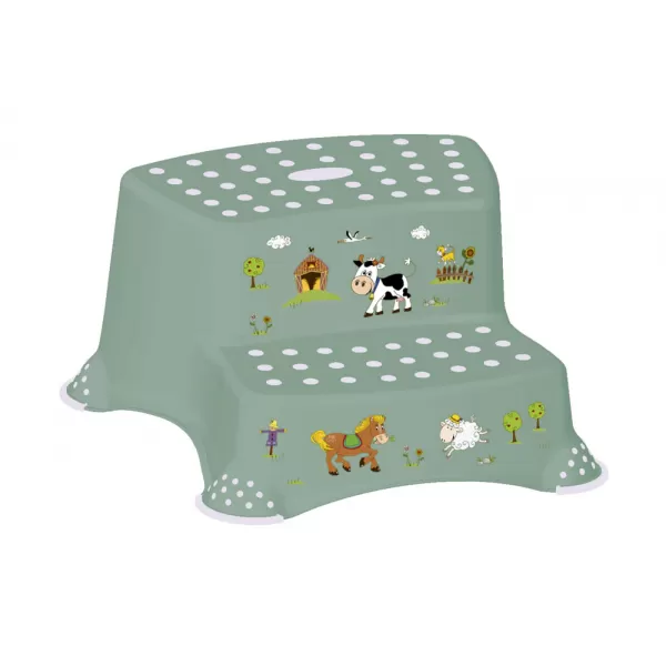 KEEEPER Dvojstupínek k WC/umyvadlu "Funny Farm", Zelená