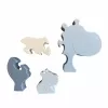 PETÚ PETÚ Alfie Silikonové puzzle Hippo Blue mix