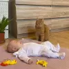 New Baby Kojenecký bavlněný overal Practical bílý holka