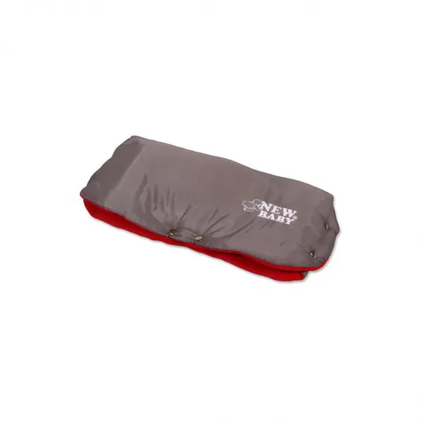 New Baby Rukávník na kočárek Classic Fleece grey/red