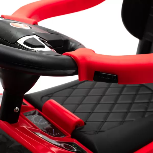 Baby Mix Dětské odrážedlo se zvukem a vodící tyčí HASIČI červené