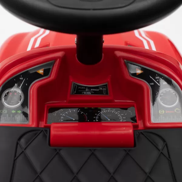 Baby Mix Dětské odrážedlo se zvukem a vodící tyčí HASIČI červené