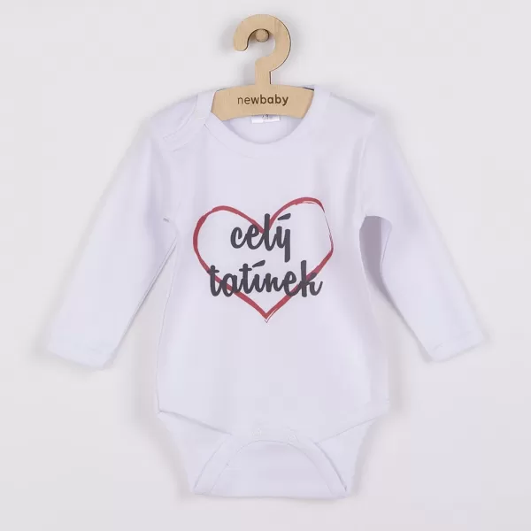 New Baby Body s potiskem celý tatínek - dárkové balení