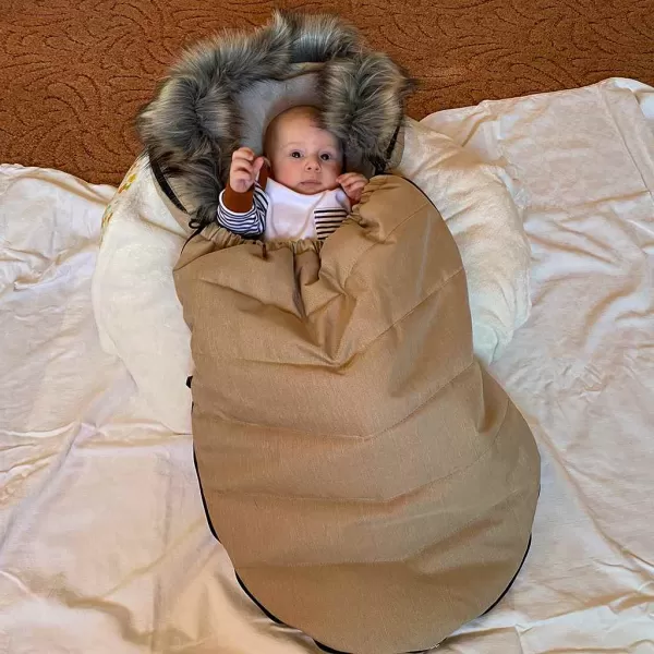 New Baby Dětský fusák s kožíškem světle šedý