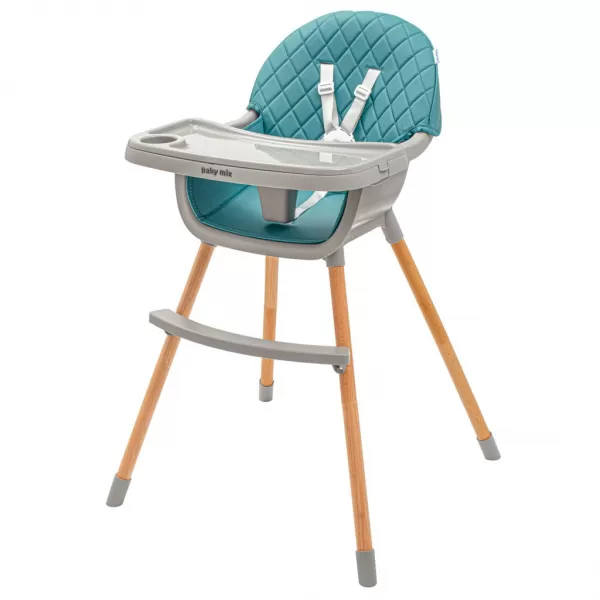 Baby Mix Jídelní židlička Freja wooden dusty green