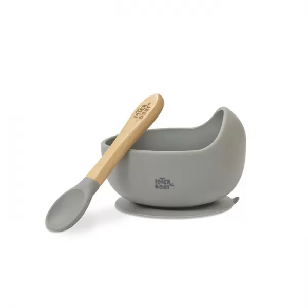 INTERBABY MISKA silikonová + LŽIČKA silikonová +4 m