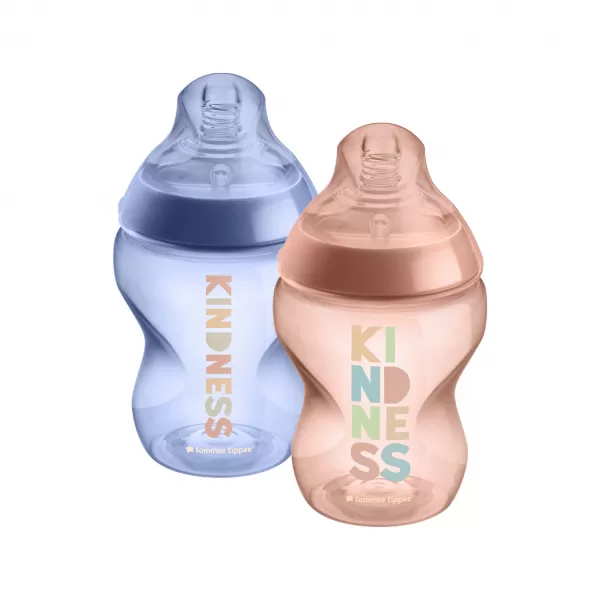 Tommee Tippee Kojenecká lahev, ANTI-COLIC, 0+, 260 ml, kindness, 2ks