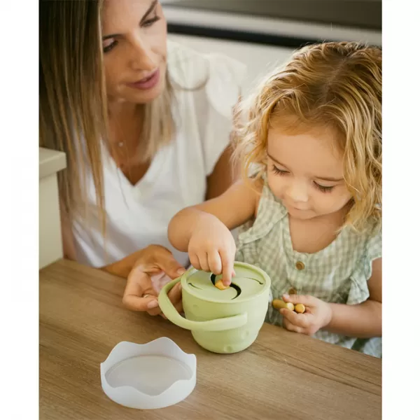 INTERBABY Skládací silikonový HRNEK na svačinku