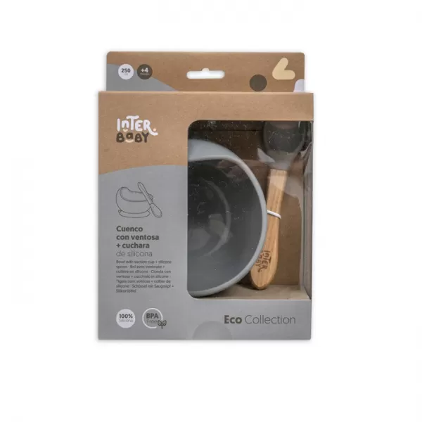 INTERBABY MISKA silikonová + LŽIČKA silikonová +4 m