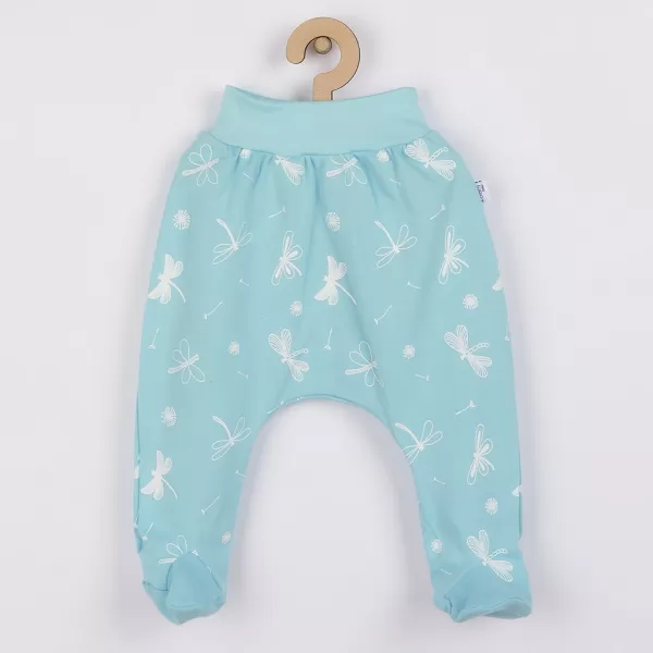 Koala Kojenecké bavlněné polodupačky Vážka tyrkysové