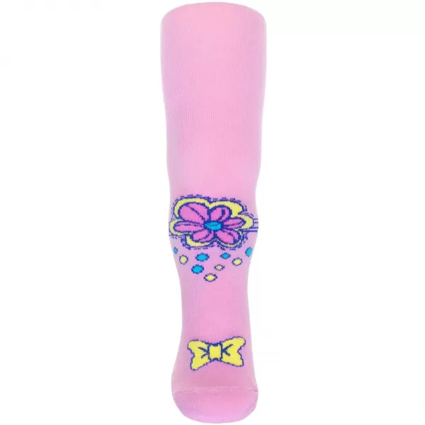 New Baby Bavlněné punčocháčky s ABS světle růžové flower princess