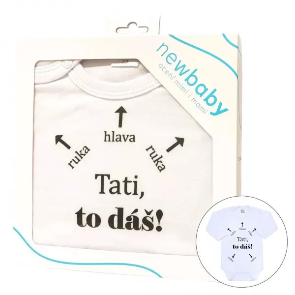 New Baby Body s potiskem Tati, to dáš! - dárkové balení