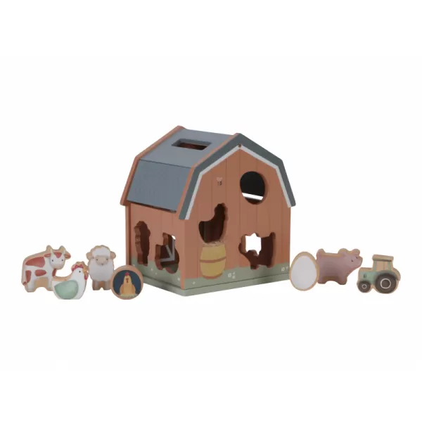 Little Dutch Domek s vkládacími tvary dřevěný Farma