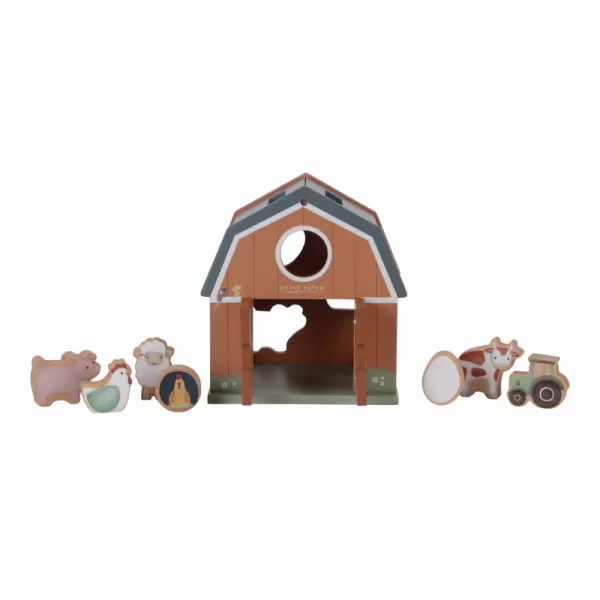 Little Dutch Domek s vkládacími tvary dřevěný Farma