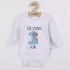 New Baby Body s potiskem Už mám 1 rok modré - dárkové balení