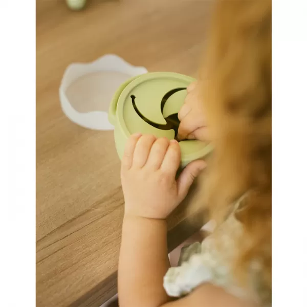 INTERBABY Skládací silikonový HRNEK na svačinku