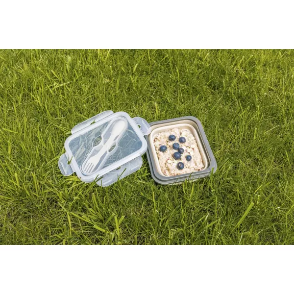 Zopa Silikonový svačinový box s příborem malý