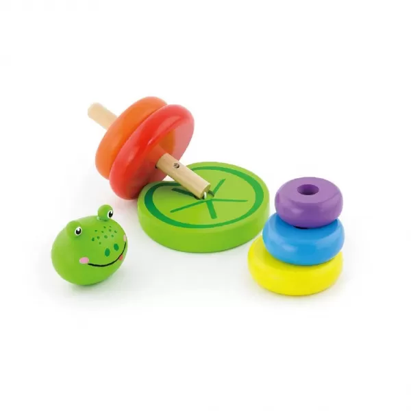 Viga Dřevěná skládací pyramida pro nejmenší Žába