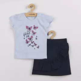 New Baby Kojenecké tričko se sukýnkou Butterflies