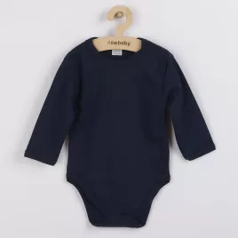 New Baby Kojenecké celorozepínací body Classic II tmavě modré