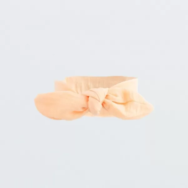 New Baby Kojenecká mušelínová čelenka Leny peach